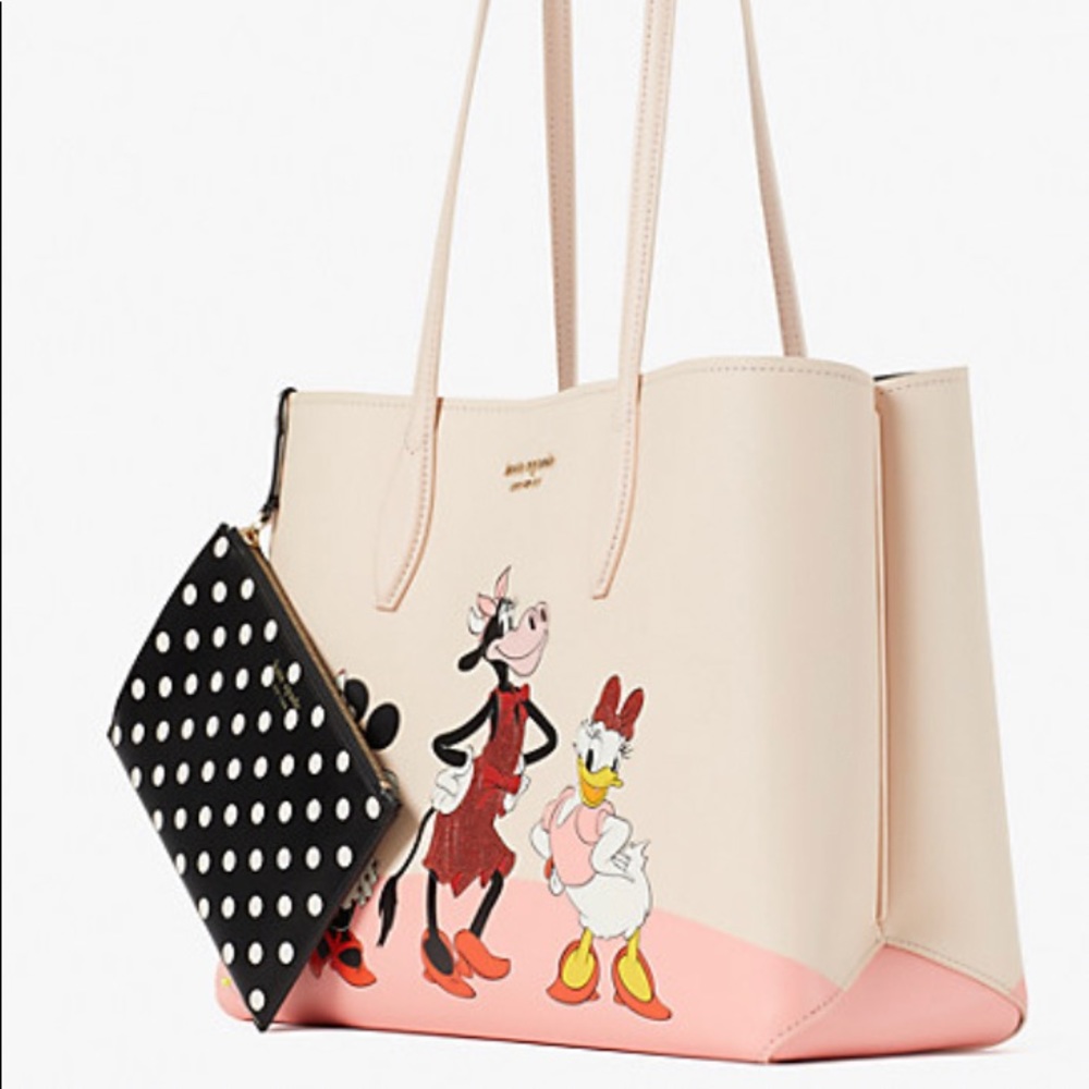 Auth. Kate Spade leather Minnie L.ed tote/Wristlet - Picture 7 of 16